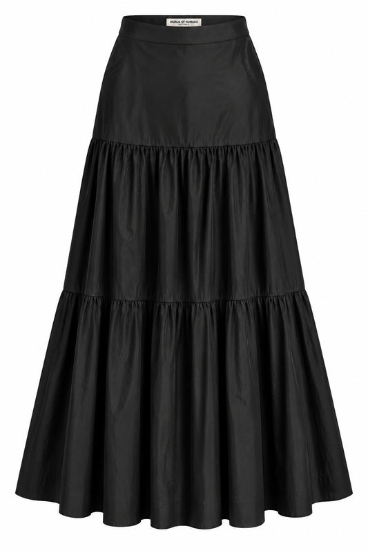 Pia Skirt - Black Satin