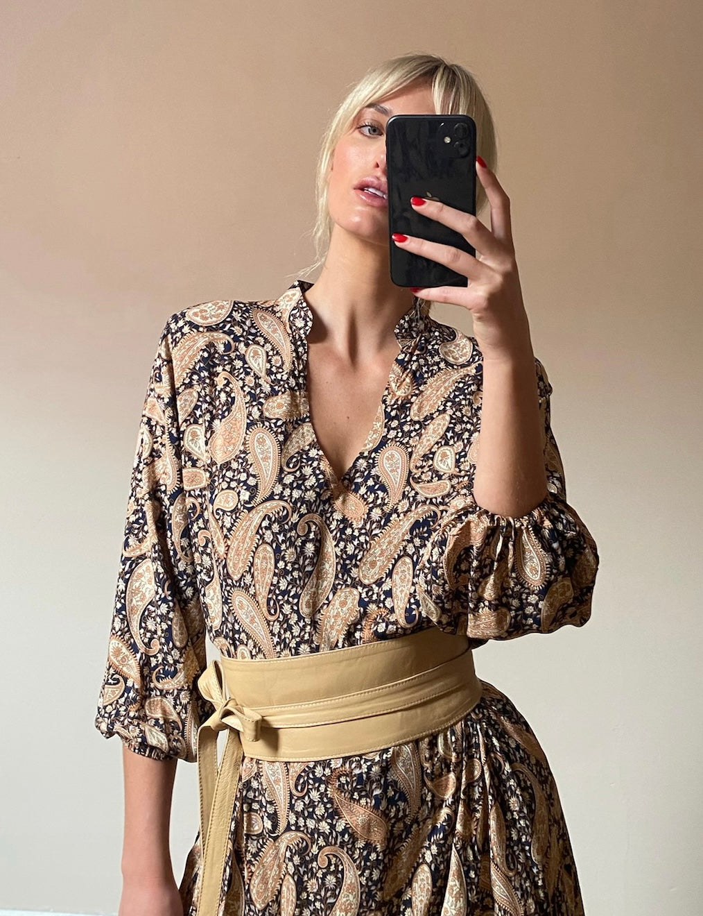 Margaux Dress - Paisley Black