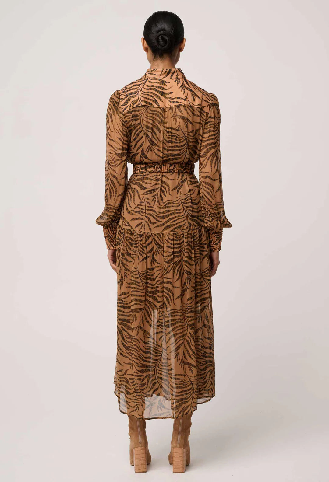Solene Sheer Viscose Midi Dress