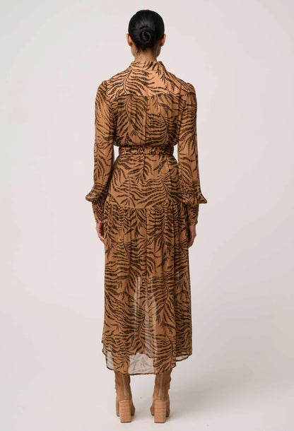 Solene Sheer Viscose Midi Dress