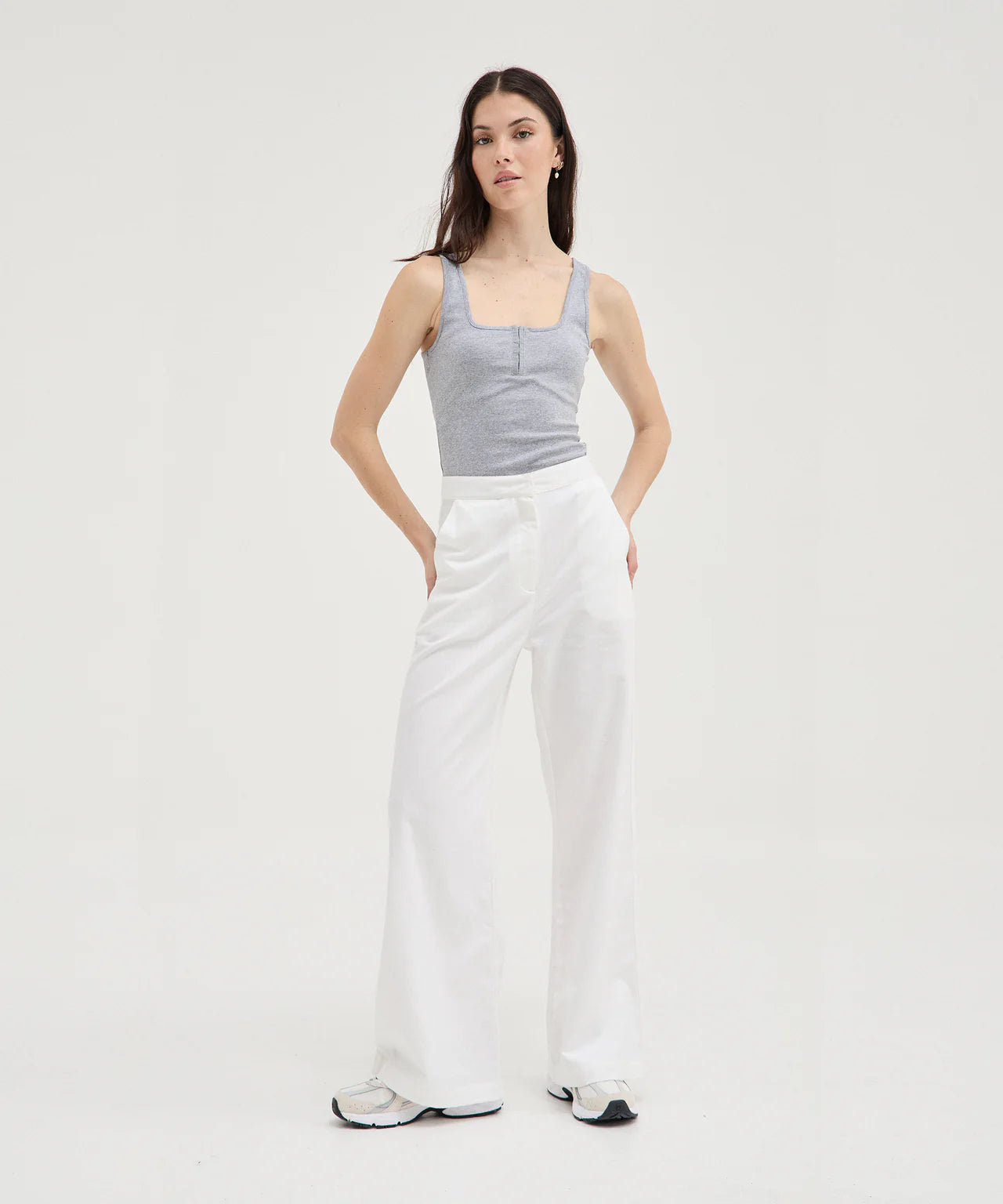Tank Top with Hook & Eye - Grey