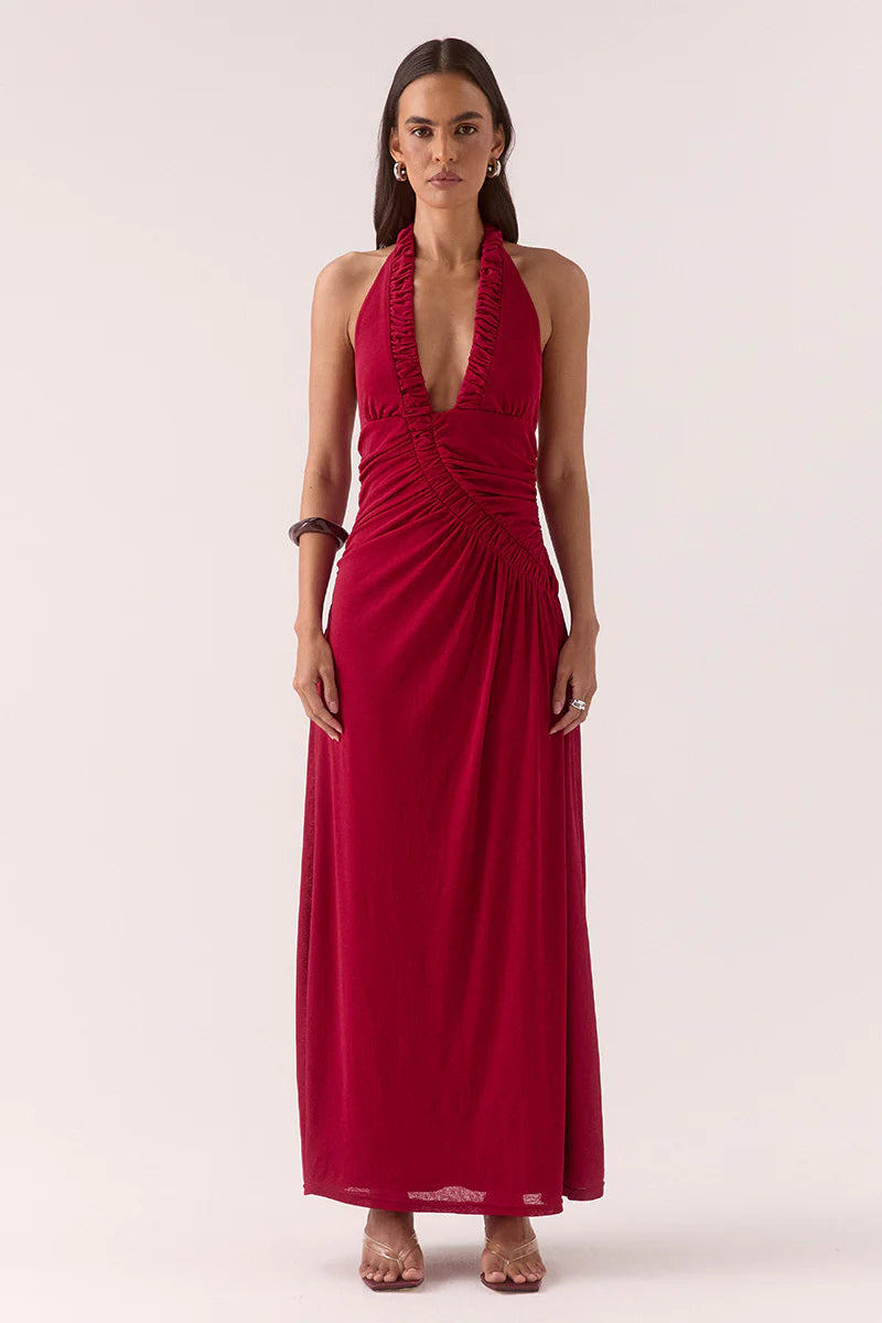 Alora Maxi Dress - Raspberry