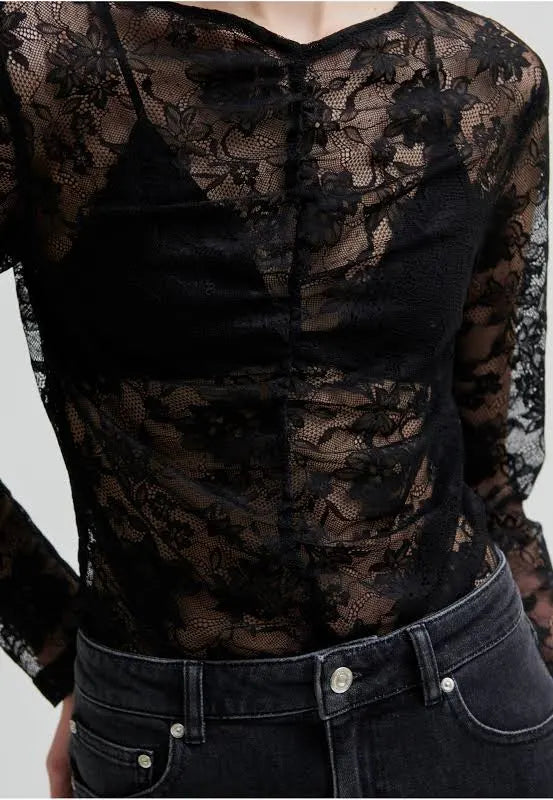 Social Lace Long Sleeve Top