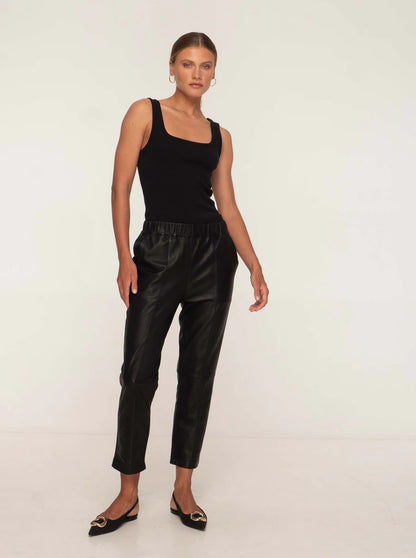 Bianca Leather Jogger Pants