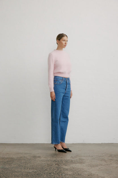Pia Cropped Knit - Rosewater