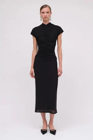 Christy Mesh Cap Sleeve Dress