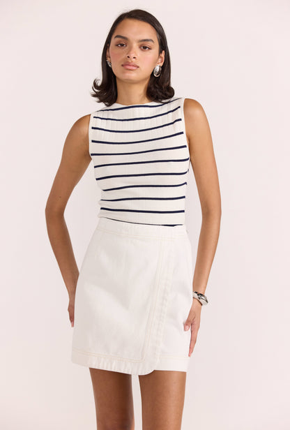 Amari Wrap Denim Skirt
