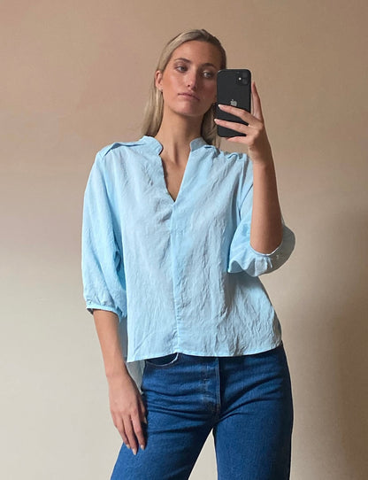 Vera Blouse -Aqua