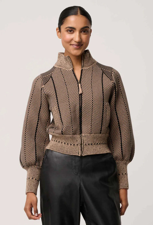 Jeanne Wool Blend Knit Jacket