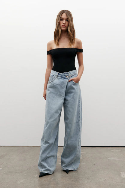 Palace Folded Waist Jean