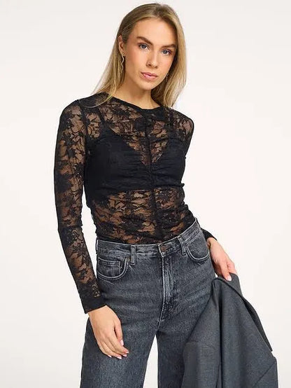 Social Lace Long Sleeve Top