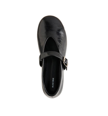 Pip - Black Oily Leather