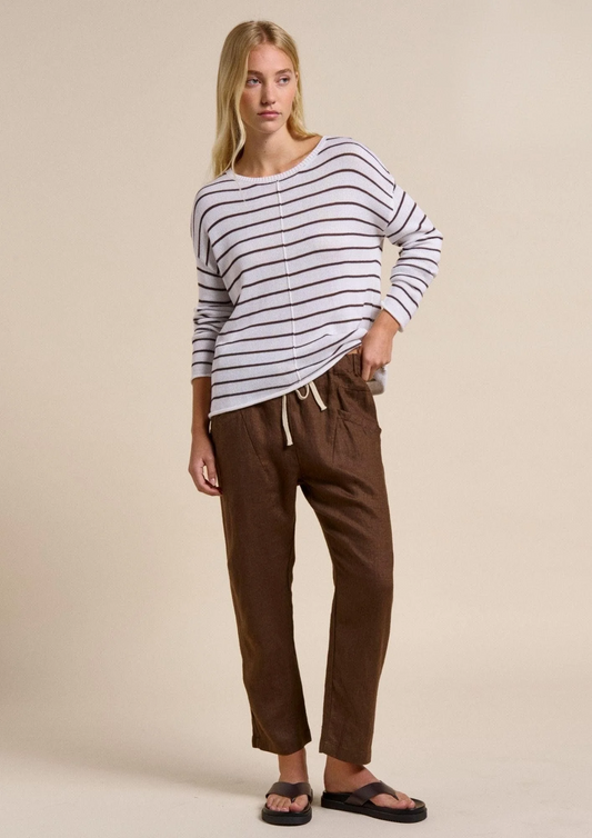 Luxe Linen Pants - Chocolate