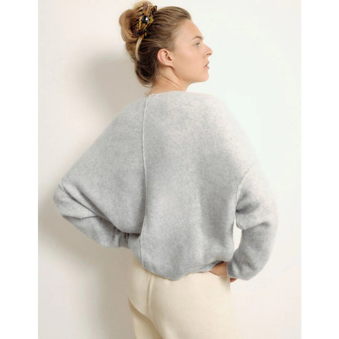 Dam225 Boat Neck Knit - Grey
