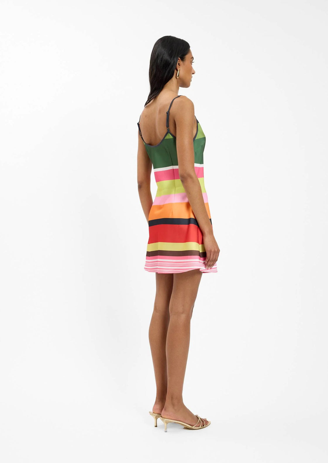 Bias Mini Dress - Emerald Stripe