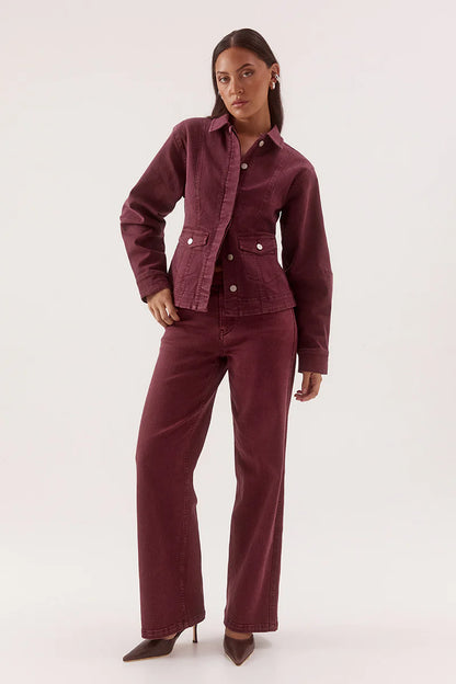 Blaine Denim Jacket Vino