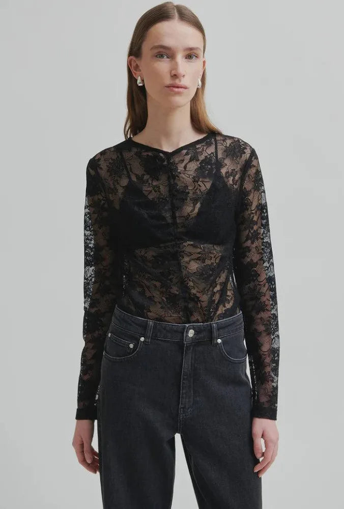 Social Lace Long Sleeve Top