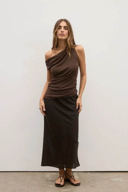 Monet Knit Top - Chocolate