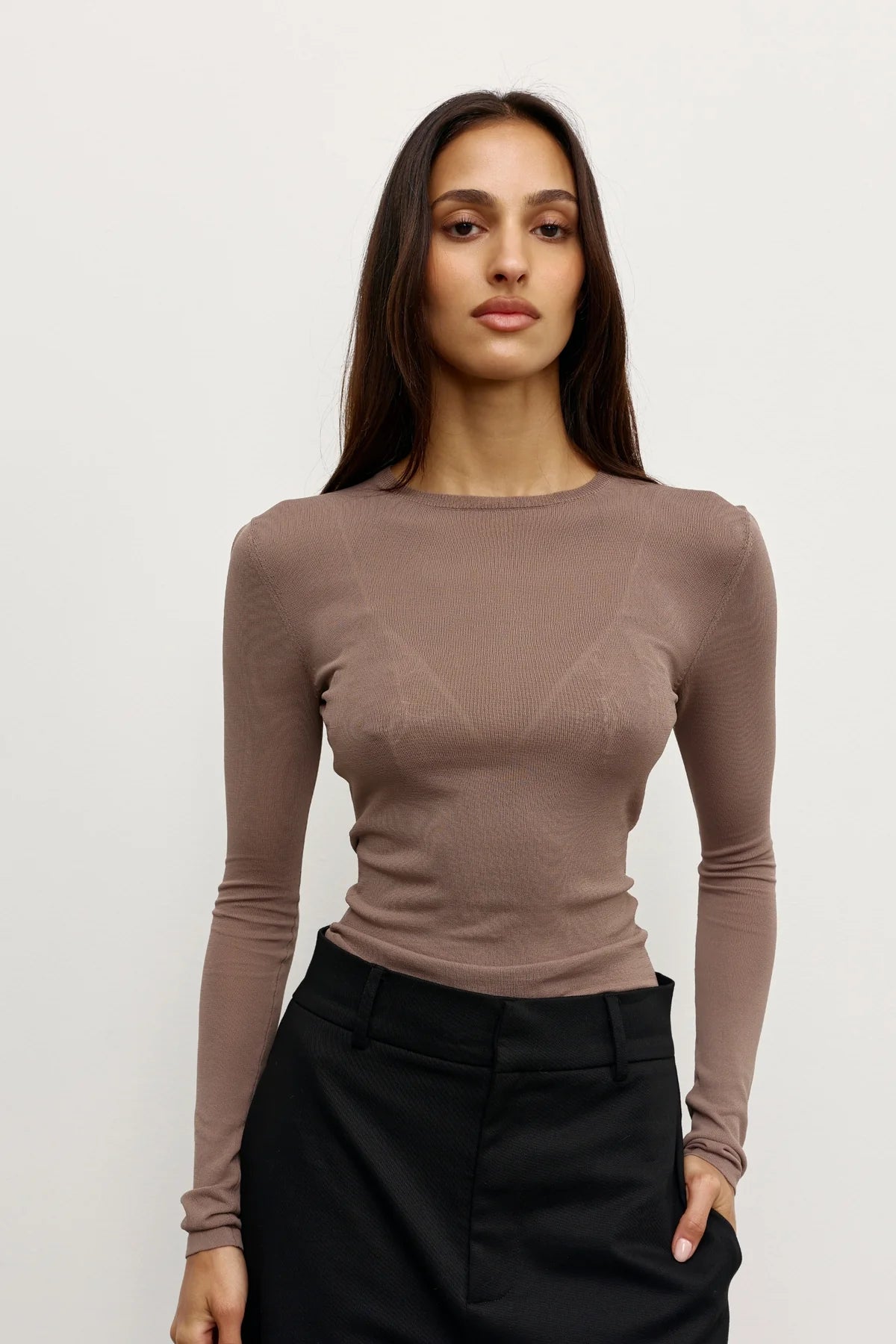 Stevie Top - Mouse Grey