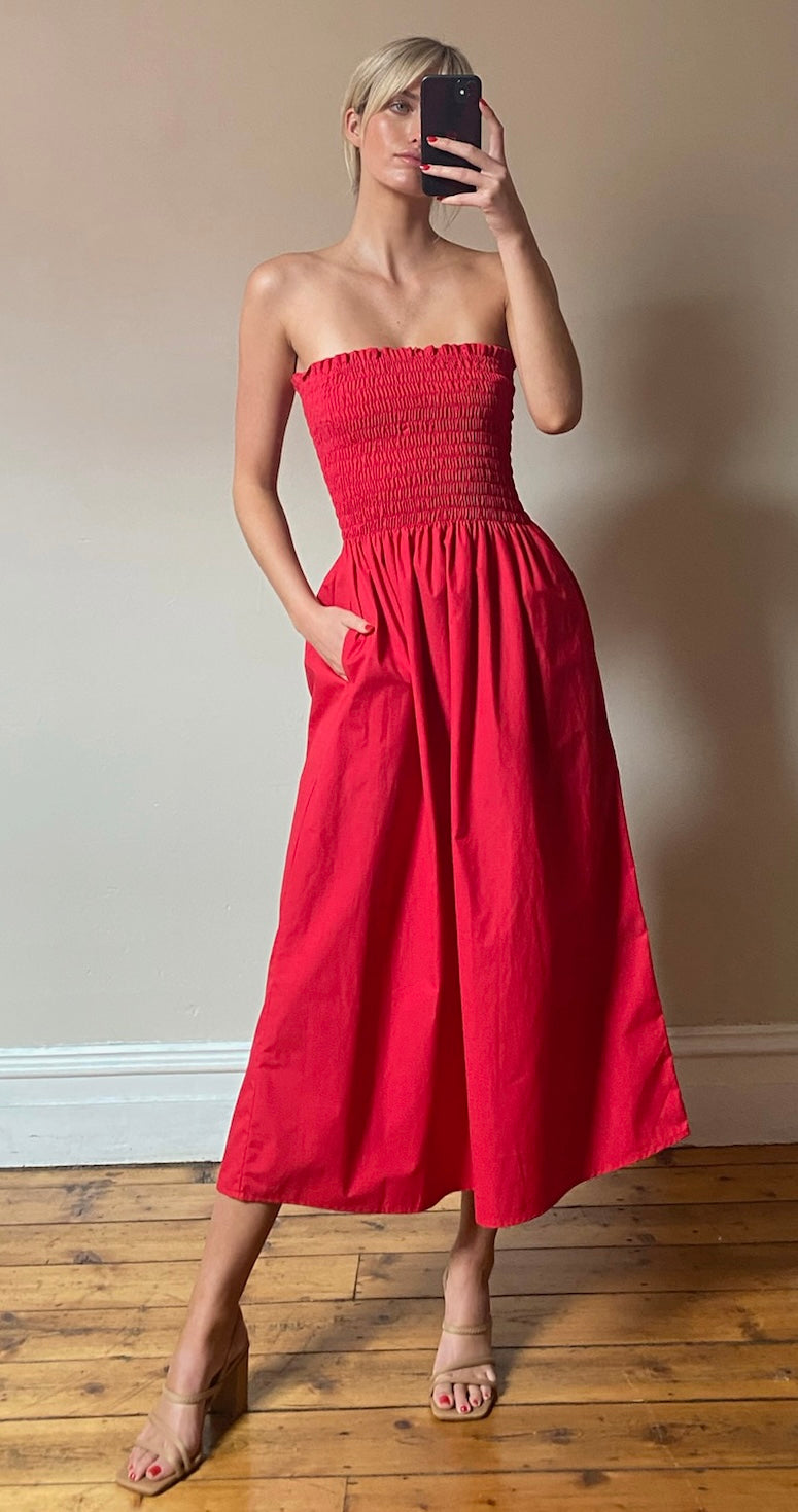 Ava Dress - Red