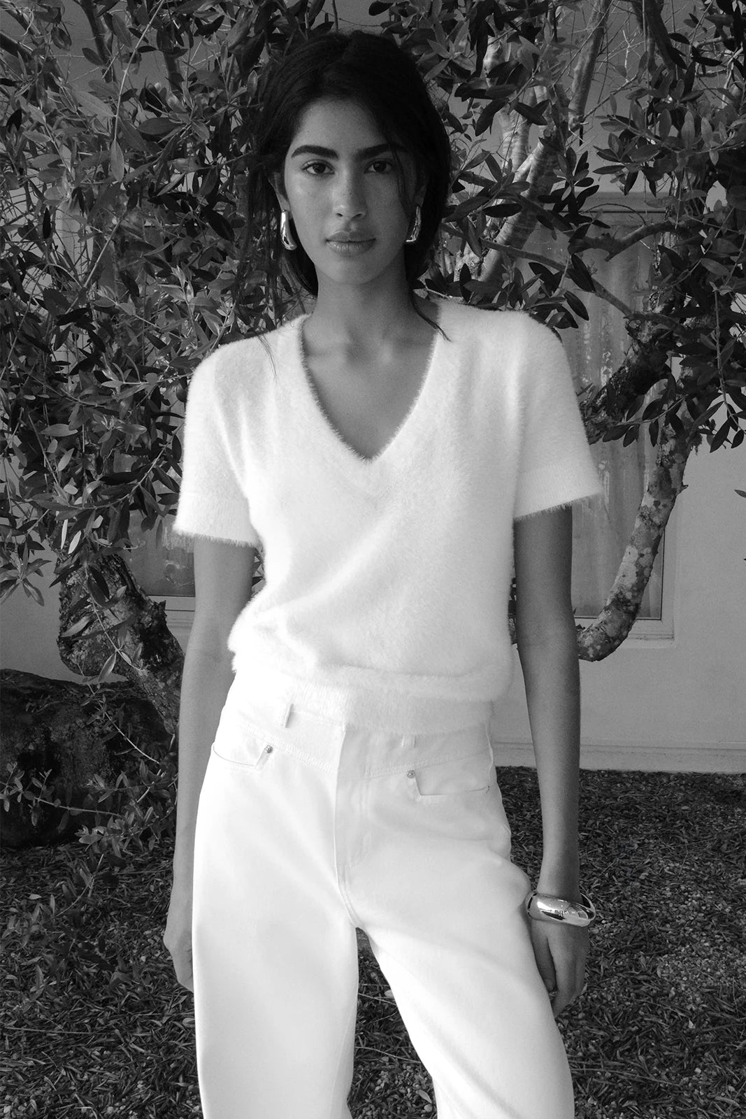 Landon Knit Top White