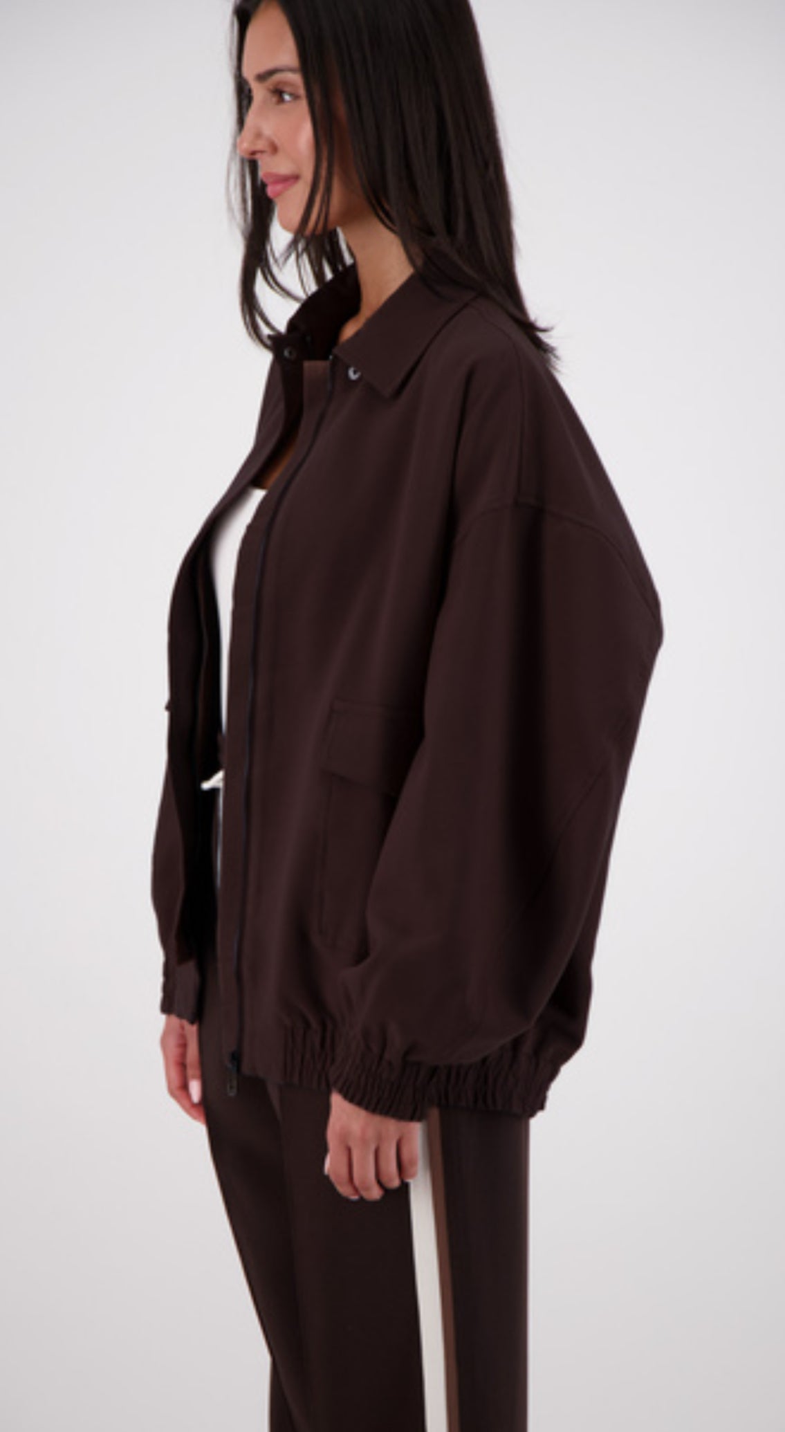 Ischia Bomber Jacket Dark Brown