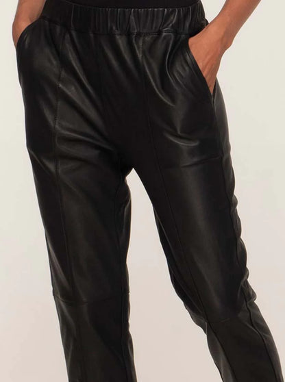 Bianca Leather Jogger Pants