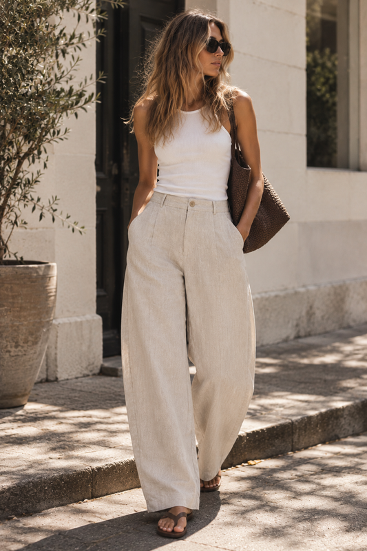 Barrel Linen Pant