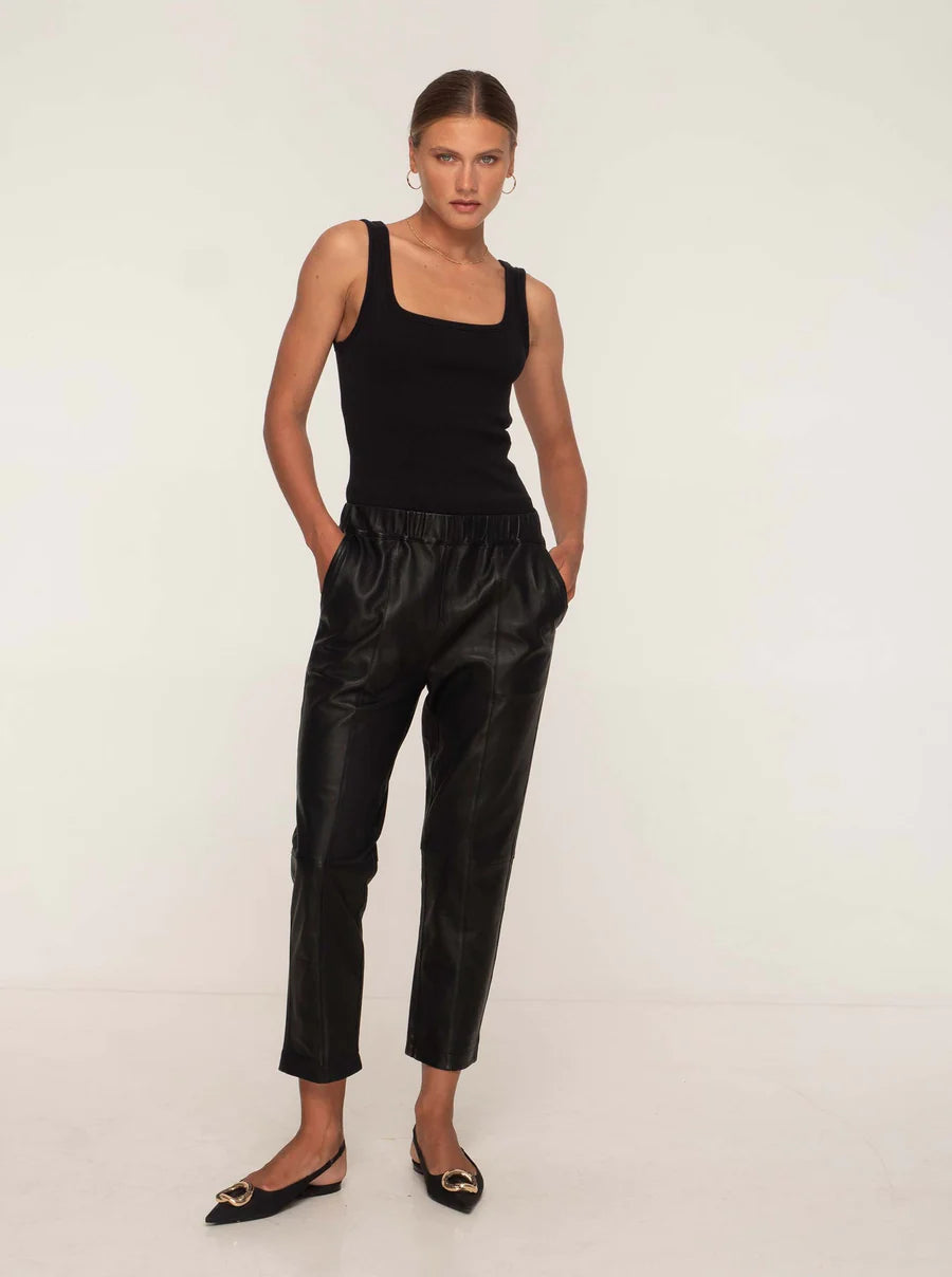 Bianca Leather Jogger Pants