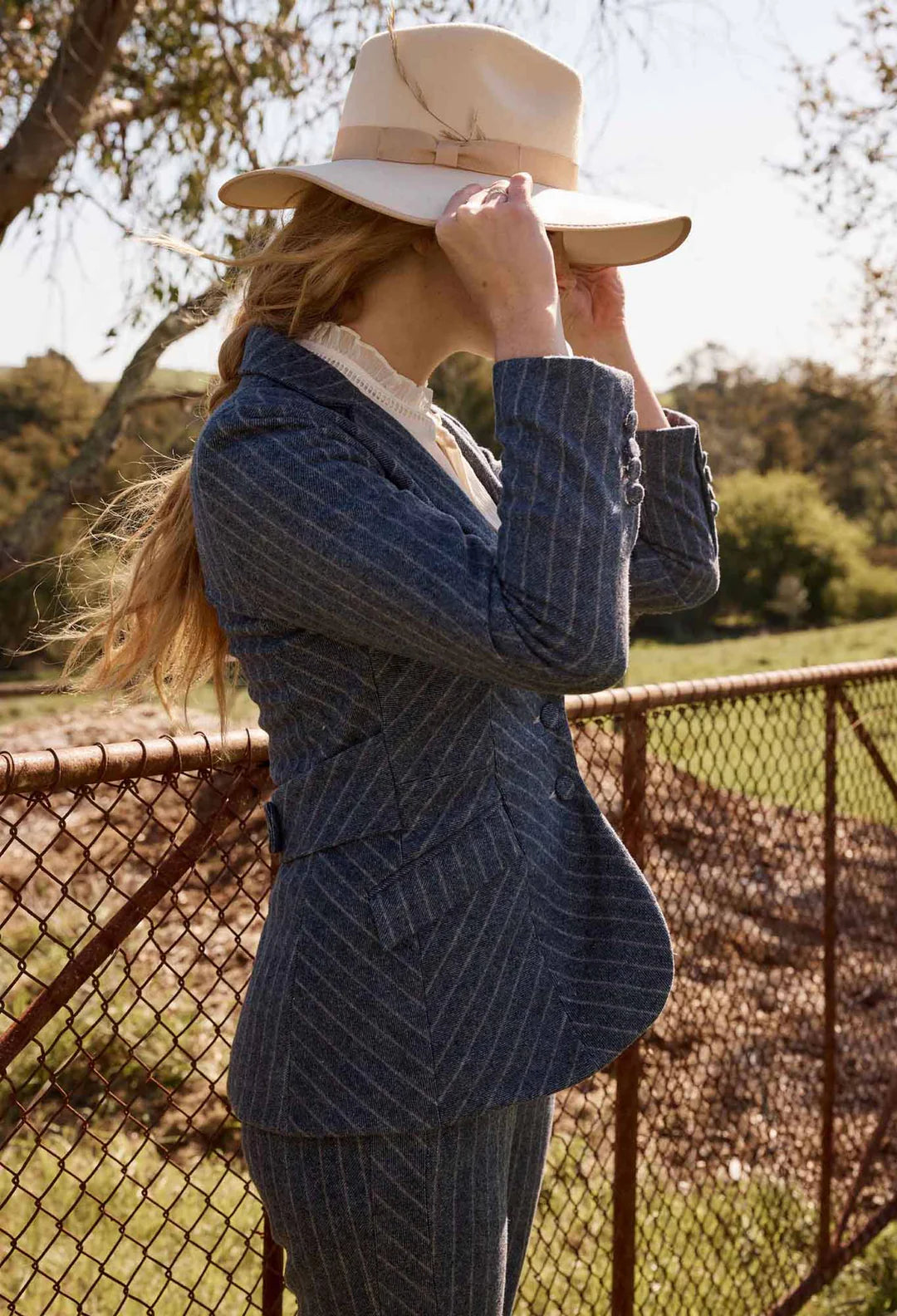 Oaklyn Chevron Stripe Blazer
