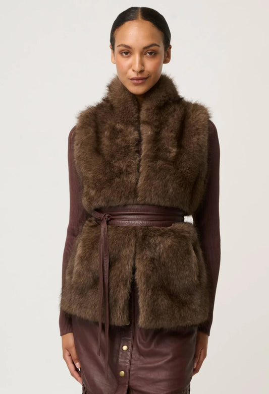 Hazel Faux Fur Vest