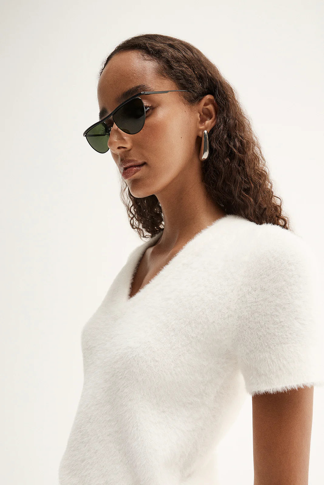 Landon Knit Top White