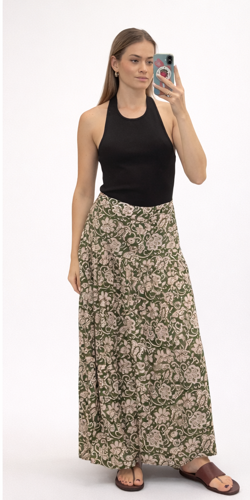 Amelia Skirt - Rose Green