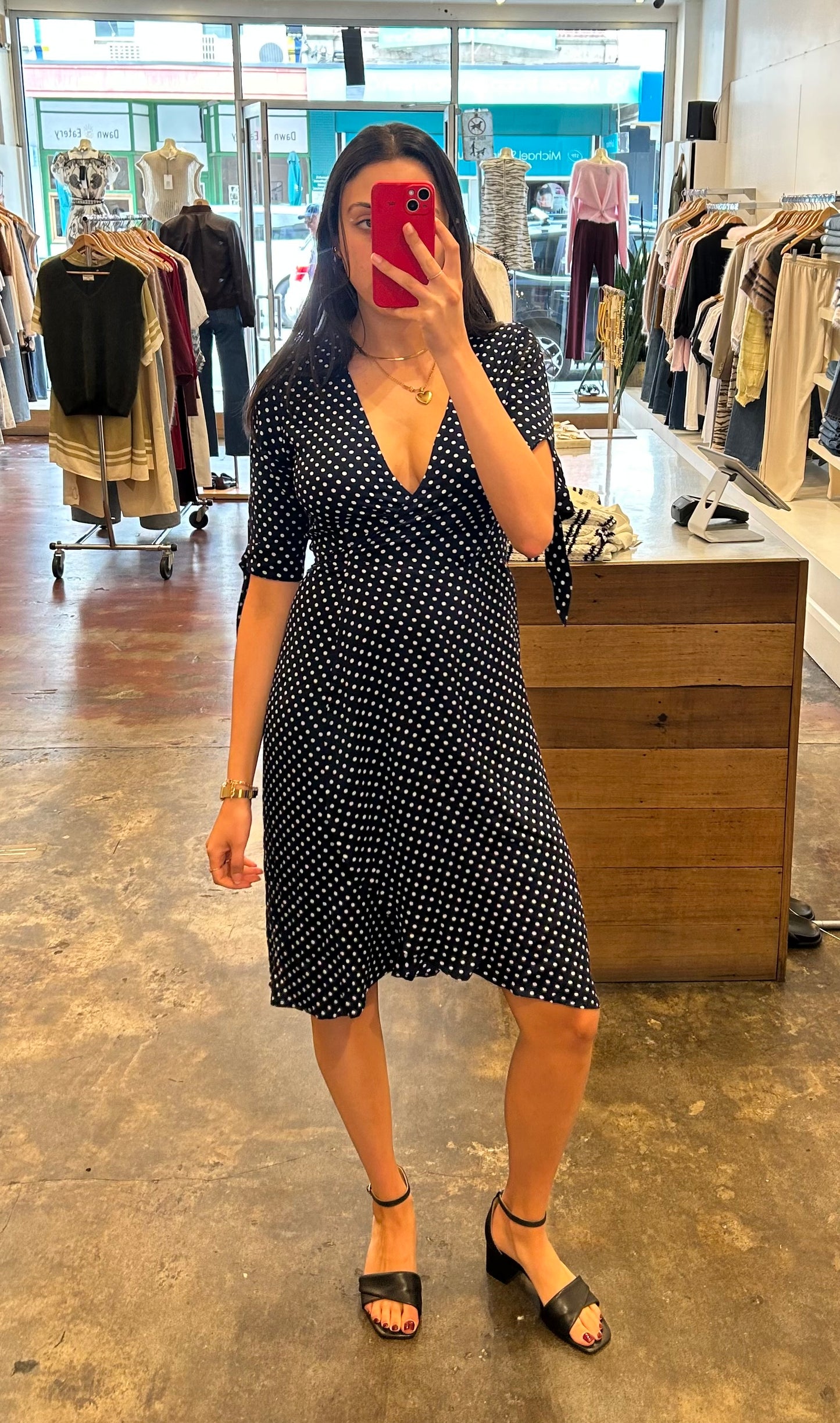 Lou Wrap Dress - Polka Dot