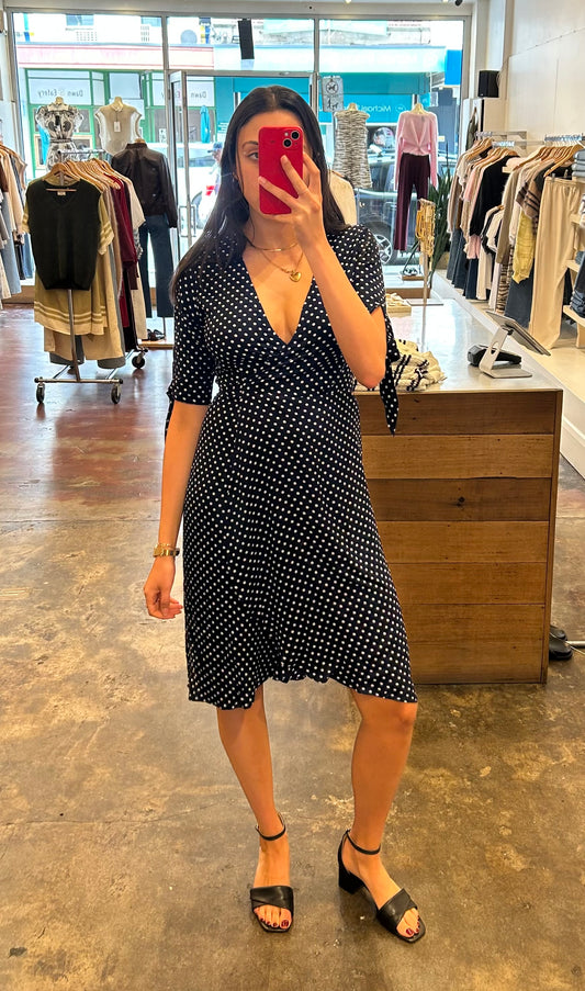 Lou Wrap Dress - Polka Dot