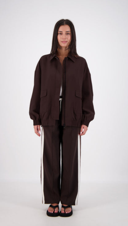 Ischia Bomber Jacket Dark Brown