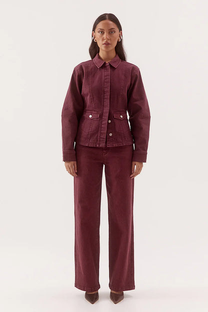 Blaine Denim Jacket Vino