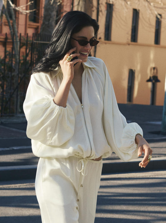 Mercer Bomber Jacket - Ivory