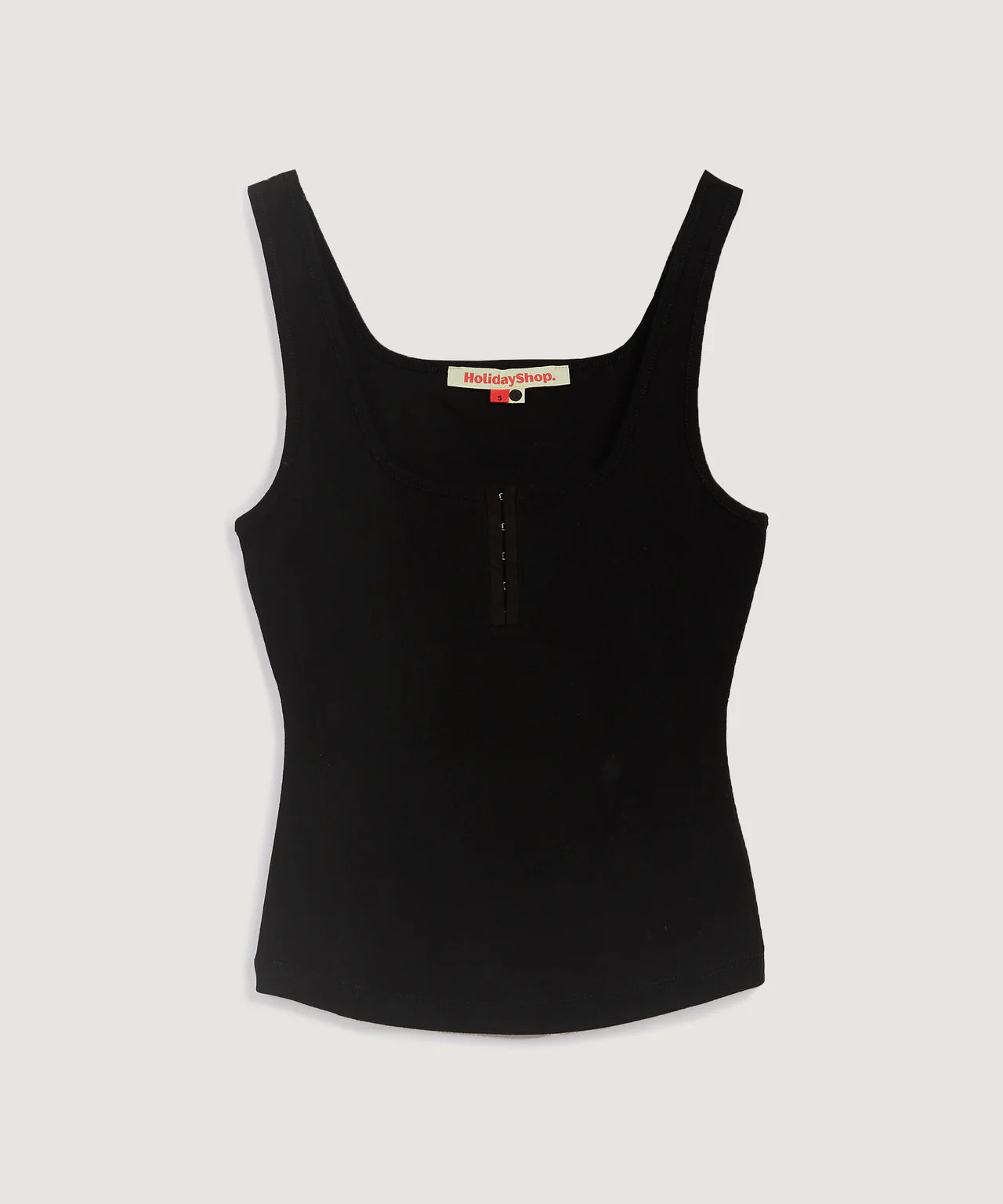 Tank Top with Hook & Eye - Black