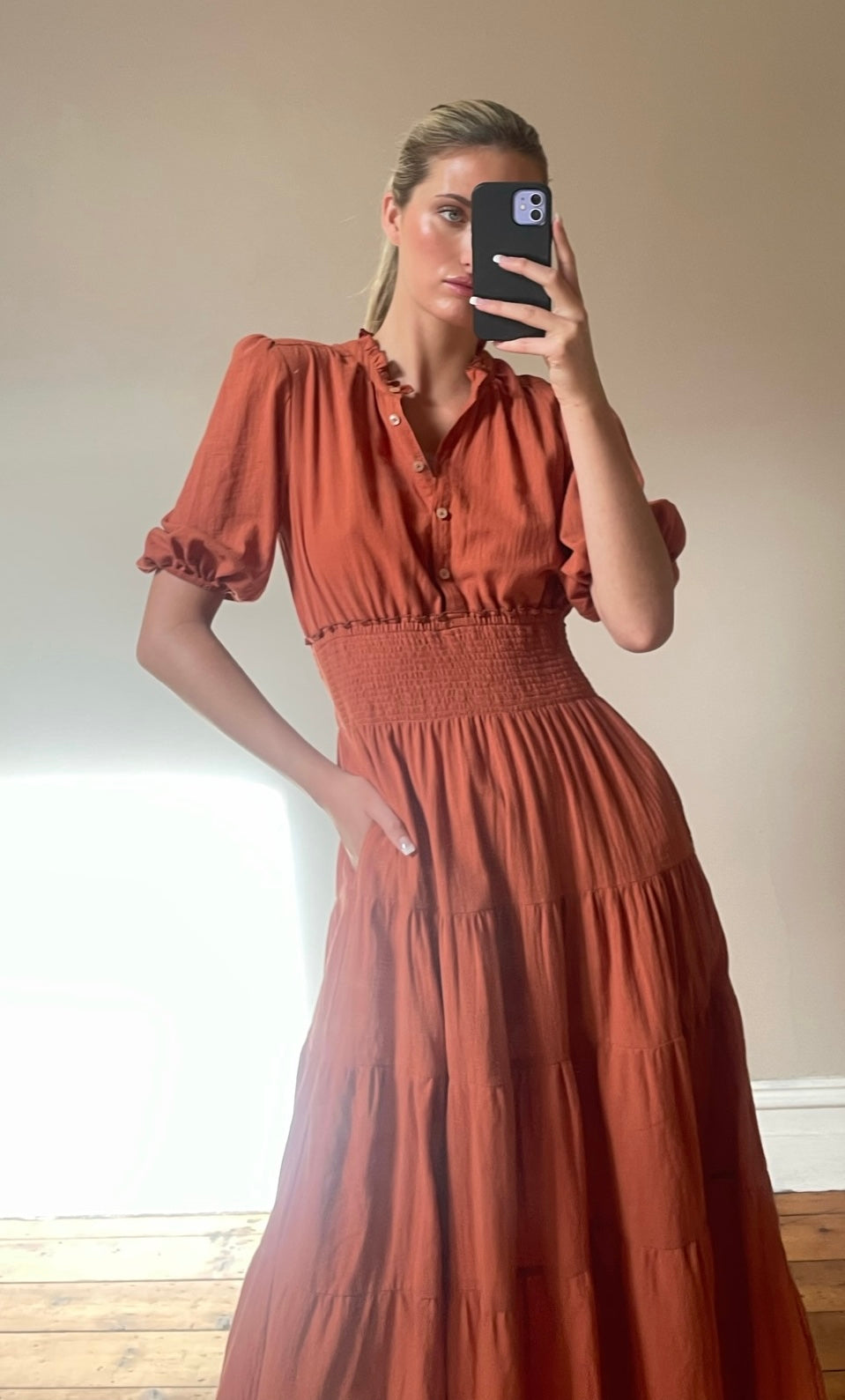 Amber Dress - Terracotta