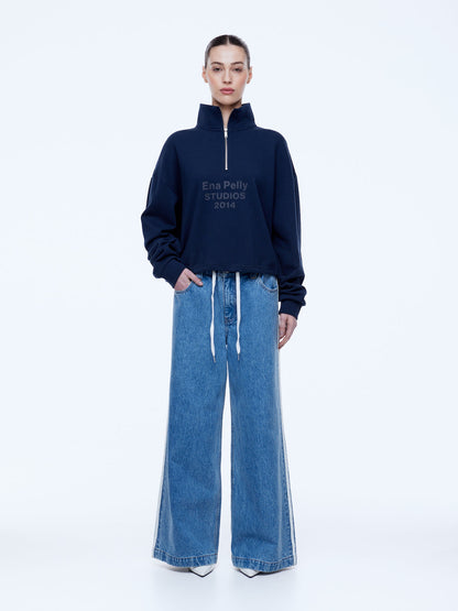 Kenzie 1/4 Zip Jumper - Navy
