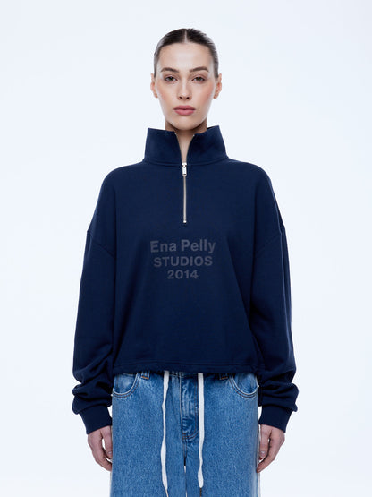 Kenzie 1/4 Zip Jumper - Navy