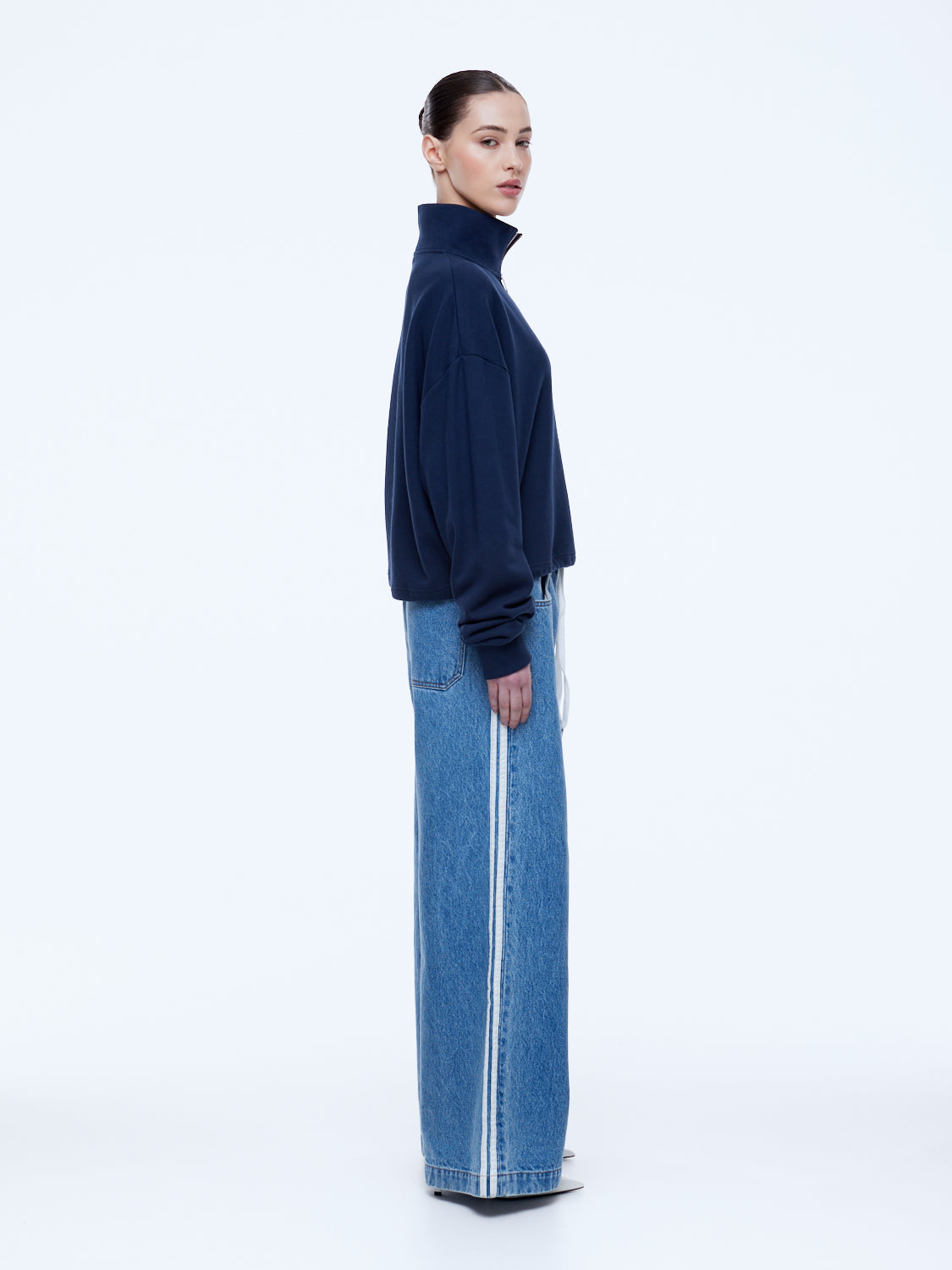 Kenzie 1/4 Zip Jumper - Navy