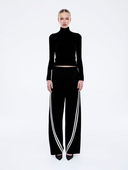 Valentina Stripe Pant - Black