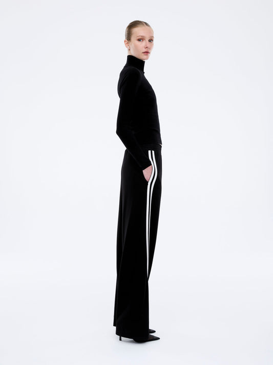 Valentina Stripe Pant - Black