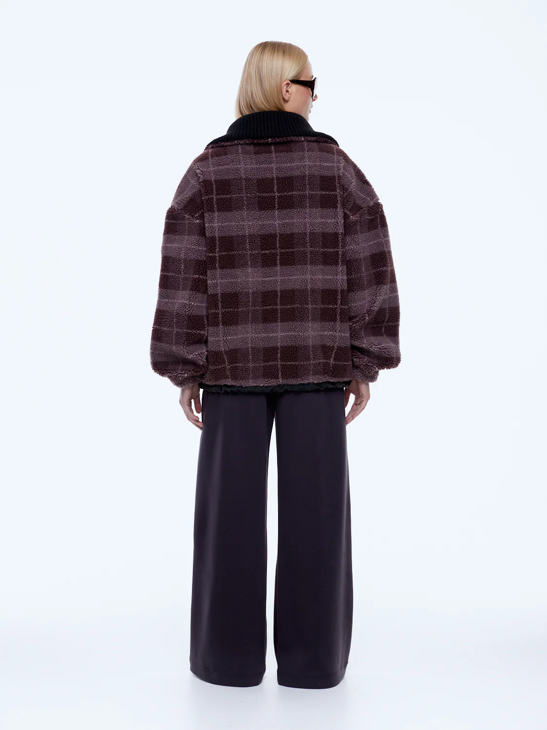 Winnie 1/4 Zip - Burgundy Check