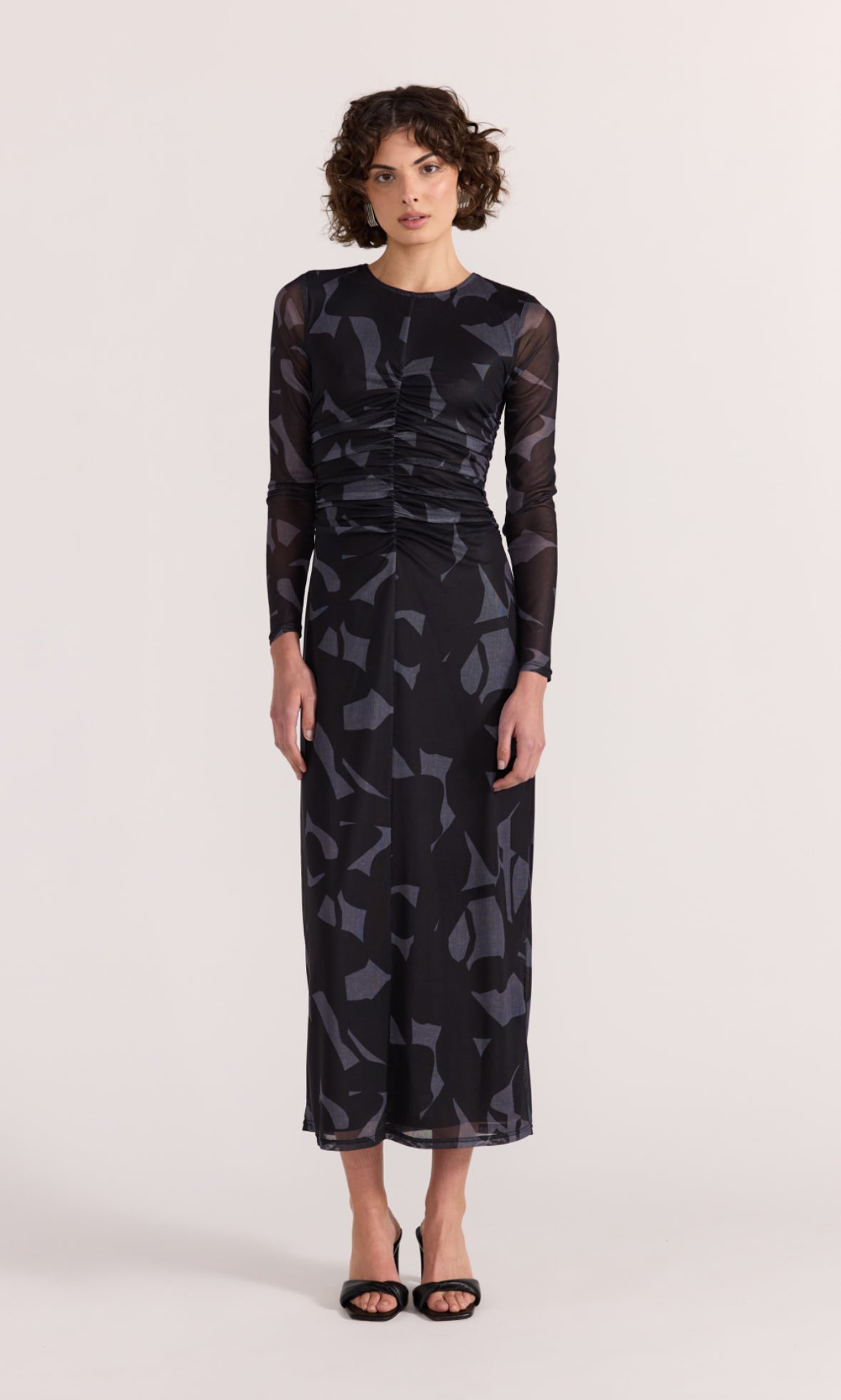 Aura Mesh Midi Dress