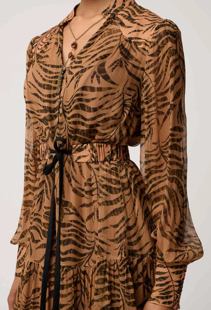 Solene Sheer Viscose Midi Dress