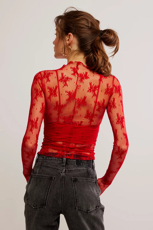 Lady Lux Layering Top - Red Racer