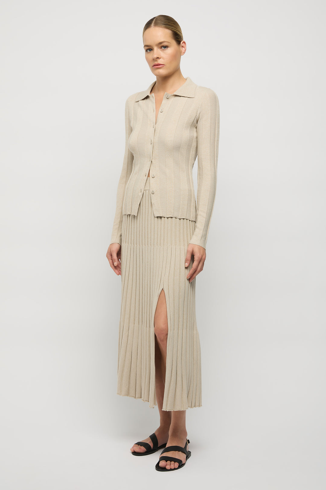 Cleo Collared Knit - Dove